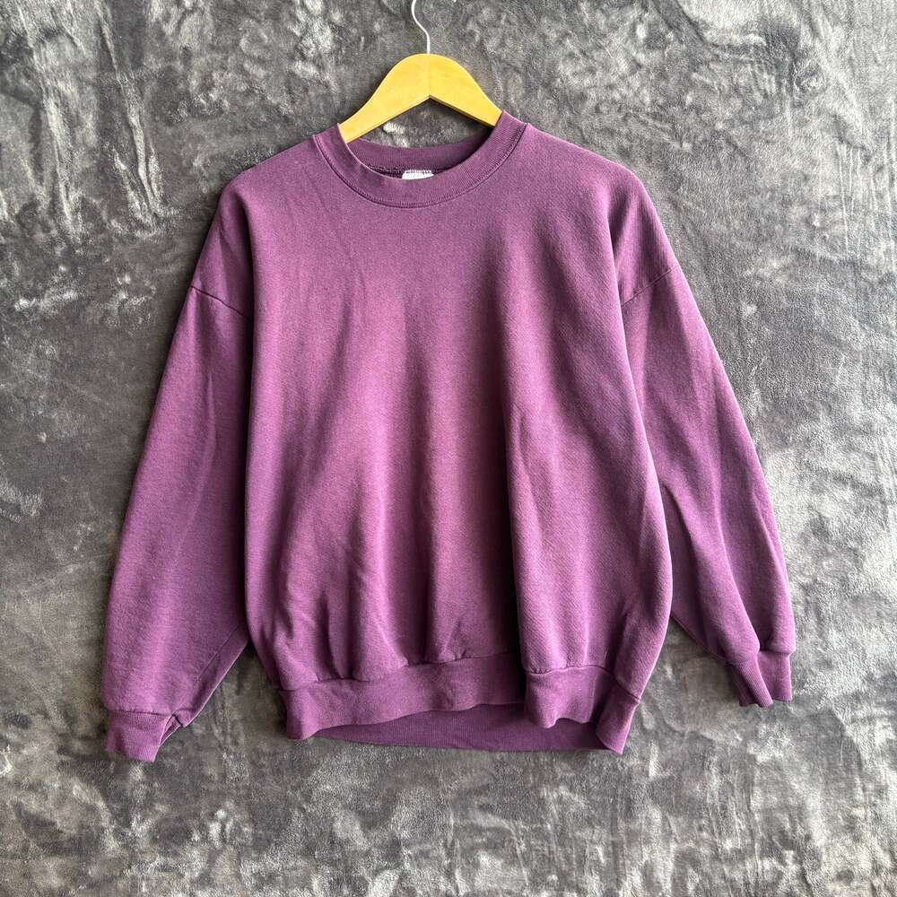 Vintage Jerzees Purple Black Crewneck Size XL